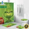 The Grinch Christmas Grinch Max 2 Shower Curtain Non Slip Toilet Lid Cover Bath Mat Bathroom Set Fans Gifts