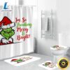 The Grinch Christmas I'm So Freaking Shower Curtain Non-Slip Toilet Lid Cover Bath Mat - Bathroom Set Fans Gifts 3 The Grinch Christmas Im So Freaking Shower Curtain Non Slip Toilet Lid Cover Bath Mat Bathroom Set Fans Gifts