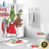 The Grinch Christmas Merry Xmas 2 Shower Curtain Non-Slip Toilet Lid Cover Bath Mat - Bathroom Set Fans Gifts 3 The Grinch Christmas Merry Xmas 2 Shower Curtain Non Slip Toilet Lid Cover Bath Mat Bathroom Set Fans Gifts