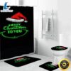 The Grinch Christmas Merry Xmas 3 Shower Curtain Non Slip Toilet Lid Cover Bath Mat Bathroom Set Fans Gifts