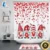 Valentine's Day Window Curtain Set Lovers Couples Romantic Red Love Heart Curtain Set