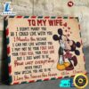 Valentine Day Customized Name Mickey Mouse Minnie Mouse Kissing To My Wife I Didn't Marry You So I Could Live With You Poster