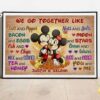 Valentine Day Disney Mickey And Minnie Mouse Canvas We Go Together Like Personalized Couples Poster