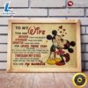 Valentine Day Disney Mickey Mouse Minnie Mouse Kissing To My Wife You Are Braver Than You Believe Stronger Than You Seem Canvas Poster