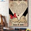 Valentine Day Personalized The Day I Met You Poster Mickey Minnie Love Couples Canvas