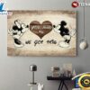 Valentine Day Vintage Disney Mickey Mouse Minnie Mouse You And Me We Got This Canvas Poster