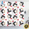 Valentine Penguin Pattern Shower Curtains Gift For Penguins Lovers Romancecore Bathroom Home Decor 2 Valentine Penguin Pattern Shower Curtains Gift For Penguins Lovers Romancecore Bathroom Home Decor