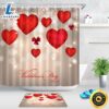 Valentine Shower Curtain Decorative Hearts Bathroom Decor Red Hearts Valentines Day Housewarming 2 Valentine Shower Curtain Decorative Hearts Bathroom Decor Red Hearts Valentines Day Housewarming
