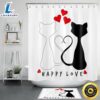 Valentines Cat Couple Shower Curtains Happy Love Bathroom Curtains Valentine Decor Bathroom Decor 2 Valentines Cat Couple Shower Curtains Happy Love Bathroom Curtains Valentine Decor Bathroom Decor