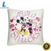Valentines Day Disney Mickey and Minnie Throw Pillow