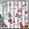 Valentine's Day Shower Curtain, Romantic Cute Gnome Couple Pink Heart Valentines Day Shower Curtains For Bathroom Decor 3 Valentines Day Shower Curtain Romantic Cute Gnome Couple Pink Heart Valentines Day Shower Curtains For Bathroom Decor