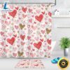 Valentines Hearts Shower Curtains Valentine Decoration Valentines Day Gift 2 Valentines Hearts Shower Curtains Valentine Decoration Valentines Day Gift