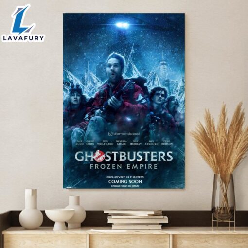 Ghostbuster Frozen Empire Releasing In Theaters Poster Canvas