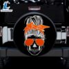 Girl Skull Orange Car Spare Tire Covers Gift For Campers