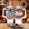 Custom Name Go Bills Tis The Season Flower Pattern 40oz Stainless Steel Tumbler with Handle and Straw Lid 3 Custom Name Go Bills Tis The Season Flower Pattern 40oz Stainless Steel Tumbler with Handle and Straw Lid