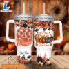 Custom Name Go Browns Tis The Season Flower Pattern 40oz Stainless Steel Tumbler with Handle and Straw Lid 3 Custom Name Go Browns Tis The Season Flower Pattern 40oz Stainless Steel Tumbler with Handle and Straw Lid