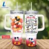 Custom Name Im A Mickey Mouse Girl 40oz Stainless Steel Tumbler with Handle and Straw Lid
