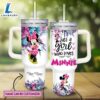 Custom Name Just A Girl Loves Minnie Mouse Flower Pattern 40oz Tumbler with Handle and Straw Lid 3 Custom Name Just A Girl Loves Minnie Mouse Flower Pattern 40oz Tumbler with Handle and Straw Lid