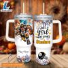 Custom Name Just A Girl Loves Steelers Mascot Flower Pattern 40oz Stainless Steel Tumbler with Handle and Straw Lid 2 Custom Name Just A Girl Loves Steelers Mascot Flower Pattern 40oz Stainless Steel Tumbler with Handle and Straw Lid
