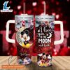 Custom Name Mickey Mouse I Love You To The Moon amp Back 40oz Stainless Steel Tumbler with Handle and Straw Lid