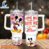Custom Name Mickey Mouse I'm Still Gonna Shine Flower Pattern 40oz Stainless Steel Tumbler with Handle and Straw Lid 2 Custom Name Mickey Mouse Im Still Gonna Shine Flower Pattern 40oz Stainless Steel Tumbler with Handle and Straw Lid