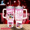 Custom Name Mickey amp Minnie Mouse Love You To The Moon amp Back 40oz Stainless Steel Tumbler with Handle and Straw Lid