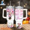 Custom Name Minnie Mouse I'm Still Gonna Shine Flower Pattern 40oz Stainless Steel Tumbler with Handle and Straw Lid 3 Custom Name Minnie Mouse Im Still Gonna Shine Flower Pattern 40oz Stainless Steel Tumbler with Handle and Straw Lid