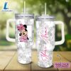 Custom Name Minnie Mouse Sketch Flower Pattern White 40oz Stainless Steel Tumbler with Handle and Straw Lid 3 Custom Name Minnie Mouse Sketch Flower Pattern White 40oz Stainless Steel Tumbler with Handle and Straw Lid