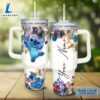 Custom Name Stitch 3D Colorful Flower Sublimation Pattern 40oz Tumbler with Handle and Straw Lid 3 Custom Name Stitch 3D Colorful Flower Sublimation Pattern 40oz Tumbler with Handle and Straw Lid