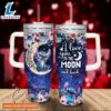 Custom Name Stitch I Love You To The Moon amp Back 40oz Stainless Steel Tumbler with Handle and Straw Lid