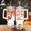 Custom Name Tigger Im Still Gonna Shine Flower Pattern 40oz Stainless Steel Tumbler with Handle and Straw Lid