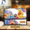 Custom Name Winnie the Pooh Disney Colorful Flower Pattern Canvas Crossbody Purse Disney Theme Tote Bag
