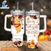 Custom Name Winnie the Pooh Flannels Pumpkins Bonfires Fall Theme Pattern 40oz Tumbler with Handle and Straw Lid 2 Custom Name Winnie the Pooh Flannels Pumpkins Bonfires Fall Theme Pattern 40oz Tumbler with Handle and Straw Lid