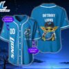 Detroit Lions NFL Baby Yoda Custom Name And Number Baseball Jersey Shirt
