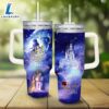 Disney Beauty amp the Beast Castle Glitter Pattern 40oz Tumbler with Handle and Straw Lid