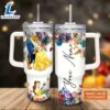 Disney Custom Name Beauty and the Beast 3D Colorful Flower Sublimation Pattern 40oz Tumbler with Handle and Straw Lid 3 Disney Custom Name Beauty and the Beast 3D Colorful Flower Sublimation Pattern 40oz Tumbler with Handle and Straw Lid