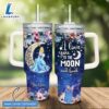 Disney Custom Name Cinderella I Love You To The Moon amp Back 40oz Stainless Steel Tumbler with Handle and Straw Lid