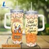 Disney Custom Name Donald Duck Most Wonderful Time Fall Leaf Pattern 40oz Stainless Steel Tumbler with Handle and Straw Lid 2 Disney Custom Name Donald Duck Most Wonderful Time Fall Leaf Pattern 40oz Stainless Steel Tumbler with Handle and Straw Lid