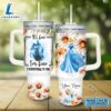 Disney Custom Name Everything Is Fine Cinderella Princess Daisy Flower Pattern 40oz Stainless Steel Tumbler with Handle and Straw Lid 2 Disney Custom Name Everything Is Fine Cinderella Princess Daisy Flower Pattern 40oz Stainless Steel Tumbler with Handle and Straw Lid