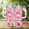 Disney Custom Name Hello Kitty Pink Pattern 40oz Stainless Steel Tumbler with Handle and Straw Lid 3 Disney Custom Name Hello Kitty Pink Pattern 40oz Stainless Steel Tumbler with Handle and Straw Lid
