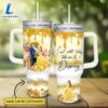 Disney Custom Name I Can't Adult Beauty and the Beast 40oz Stainless Steel Tumbler with Handle and Straw Lid
