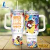 Disney Custom Name It's Fine I'm Fine Beauty and the Beast Colorful Flower Pattern 40oz Stainless Steel Tumbler with Handle and Straw Lid 3 Disney Custom Name Its Fine Im Fine Beauty and the Beast Colorful Flower Pattern 40oz Stainless Steel Tumbler with Handle and Straw Lid