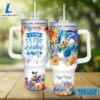 Disney Custom Name It's Fine I'm Fine Donald Duck Colorful Flower Pattern 40oz Stainless Steel Tumbler with Handle and Straw Lid 2 Disney Custom Name Its Fine Im Fine Donald Duck Colorful Flower Pattern 40oz Stainless Steel Tumbler with Handle and Straw Lid