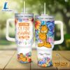 Disney Custom Name It's Fine I'm Fine Garfield Colorful Flower Pattern 40oz Stainless Steel Tumbler with Handle and Straw Lid 3 Disney Custom Name Its Fine Im Fine Garfield Colorful Flower Pattern 40oz Stainless Steel Tumbler with Handle and Straw Lid