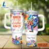 Disney Custom Name It's Fine I'm Fine Goofy Colorful Flower Pattern 40oz Stainless Steel Tumbler with Handle and Straw Lid 3 Disney Custom Name Its Fine Im Fine Goofy Colorful Flower Pattern 40oz Stainless Steel Tumbler with Handle and Straw Lid