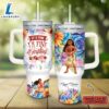 Disney Custom Name It's Fine I'm Fine Moana Colorful Flower Pattern 40oz Stainless Steel Tumbler with Handle and Straw Lid 2 Disney Custom Name Its Fine Im Fine Moana Colorful Flower Pattern 40oz Stainless Steel Tumbler with Handle and Straw Lid