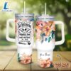 Disney Custom Name Jack Skellington Halloween Town Flower Pattern 40oz Tumbler with Handle and Straw Lid 2 Disney Custom Name Jack Skellington Halloween Town Flower Pattern 40oz Tumbler with Handle and Straw Lid