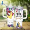 Disney Custom Name Just A Girl Loves Beauty and the Beast Flower Pattern 40oz Tumbler with Handle and Straw Lid 2 Disney Custom Name Just A Girl Loves Beauty and the Beast Flower Pattern 40oz Tumbler with Handle and Straw Lid