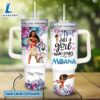 Disney Custom Name Just A Girl Loves Moana Flower Pattern 40oz Tumbler with Handle and Straw Lid 3 Disney Custom Name Just A Girl Loves Moana Flower Pattern 40oz Tumbler with Handle and Straw Lid