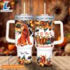 Disney Custom Name Lion King Tis The Season Fall Leaf Pattern 40oz Stainless Steel Tumbler with Handle and Straw Lid 2 Disney Custom Name Lion King Tis The Season Fall Leaf Pattern 40oz Stainless Steel Tumbler with Handle and Straw Lid